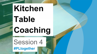 kitchen table background with foreground text saying kitchen table coaching about coaching cycles